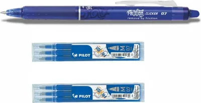 Produktbild von Frixion Clicker 0.7 blau + 6 Ersatzminen blau