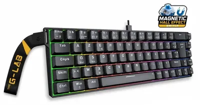 Immagine prodotto di La tastiera da gaming G-LAB Keyz Titanium HE (layout AZERTY, 65%) – RGB, con interruttori hot-swap a effetto Hall, 8000 Hz, 100% NKRO, colore nero