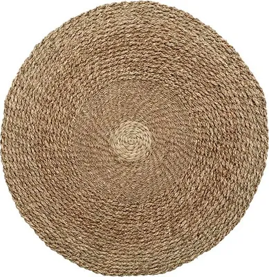 Produktbild von Bazar Bizar Teppich aus seegras in braun, 90x90x1cm