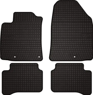 Image de Tapis de sol voiture en caoutchouc pour Hyundai Ioniq (2016-2022, hatchback) Noir, lot de 4 pièces, fixations