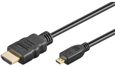 Produktbild von Goobay 53785 HDMI cable 2 m HDMI Typ A (Standard) HDMI Typ D (Micro) Black