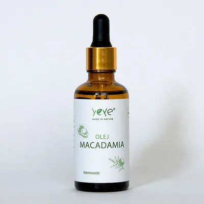 Zdjęcie produktu dla Olej Macadamia zimnotłoczony nierafinowany 50ml YEYE Nature