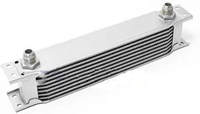 Zdjęcie produktu dla Chłodnica oleju, 9-rzędowa, aluminiowa, przyłącze Dash10 AN10, NOWA, 330 x 64 mm