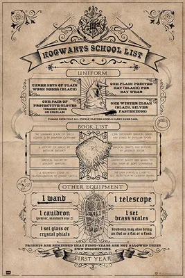 Image de Harry Potter - Liste des écoles - Affiche de cinéma - 61x91,5 cm