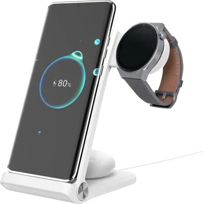 Produktbild von Nillkin PowerTrio 3in1 Drahtloses Ladegerät für Huawei Watch Weiß