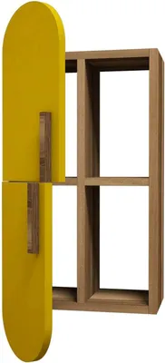 Image de Nesat - Étagère, 35x22x60h cm Noyer Brun, 4 Étagères