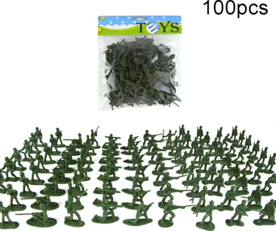 Produktbild von 100Pcs Mini Classic Soldiers Figuren Modelle Spielset Schreibtisch Dekor Kinder Spielzeug Geschenk