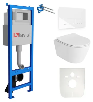 Produktbild von LAVITA WC-Set PRAIA LAV 101 LAV 200.3.1 spülrandlos Weiß