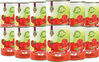 Produktbild von 12 x 410 g Schecker Nassfutter - 100% Gemüse Pur - Rot - frei von Getreide, Fleisch und Zusatzstoffen