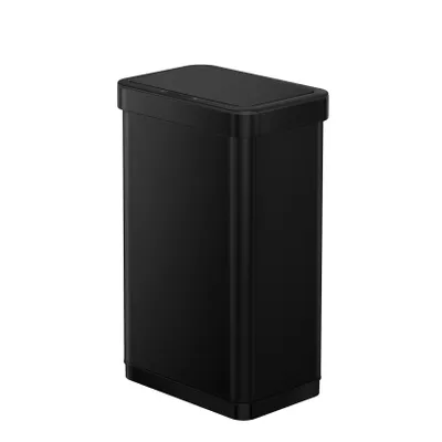 Image de EKO - Poubelle sensorisée EcoNova, 50 litres - Noir mat - Acier inoxydable