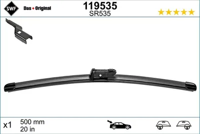 Produktbild von SWF DAS ORIGINAL Heckscheibenwischer Stück für OPEL INSIGNIA CC Flach 500mm