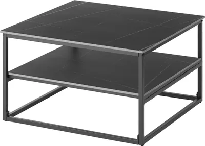 Produktbild von Couchtisch >Tilda 3< in schwarz, Keramik, Metall - 75x45x75cm (BxHxT)