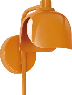 Zdjęcie produktu dla Kinkiet OSRAM Decor Corolle Wall, pomarańczowe metalowe szkło, gniazdo G9, kabel tekstylny, styl retro