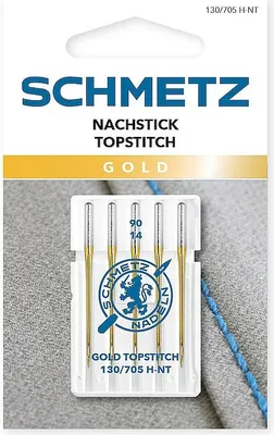 Obrázek produktu pro Jehly topstitch zlaté 130/705 H-NT VDS 90 TOPSTITCH GOLD
