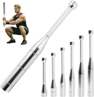 Immagine prodotto di Clubbell, attrezzo multifunzionale in acciaio regolabile, 6 in 1, da 3 a 8 kg, ideale per l'allenamento di tutto il corpo