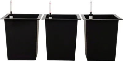 Produktbild von VIVANNO Pflanzkübel-Zubehör Kunststoff EINSATZ Bewässerung Konisch, Schwarz matt - 29x29x32 cm