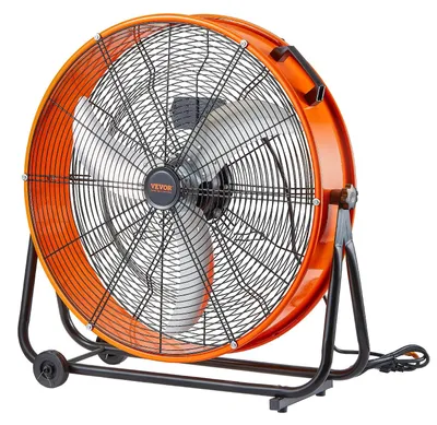 Produktbild von VEVOR Trommelventilator, 24 Zoll Bodenventilator, Industrieventilator mit 3 Gäng