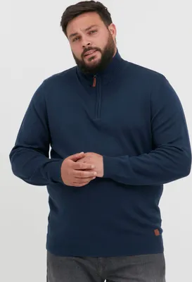 Produktbild von BLEND BHRobin BT Robin Strickpullover Herren Big & Tall Feinstrickpullover Pullover Große Größen bis 6xl mit Stehkragen und Reißverschluss