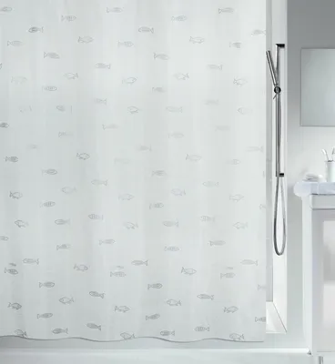 Produktbild von Spirella Duschvorhang Textil "Kos silver", vers. Größen Größe: 180 x 180 cm