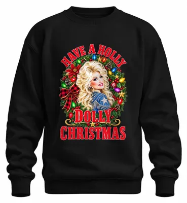 Produktbild von Have A Holly Dolly Christmas Country Musik Parton Sängerin Sweatshirt Pullover, Schwarz, M