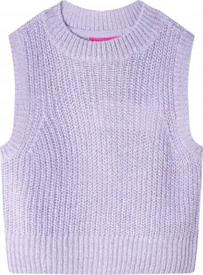 Image de Gilet pull-over tricoté pour enfants lilas clair 92