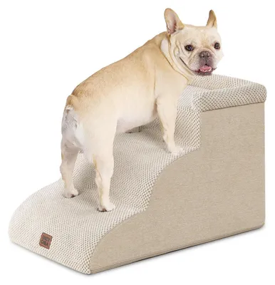Produktbild von Hundetreppe 3 Stufen Beige 35 cm Hoch 40x60x35cm