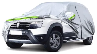Obrázek produktu pro Autopokrov pro kompletní zakrytí vozidla, vhodný pro Dacia Duster (2010-2024), vodotěsný, ochrana před povětrnostními vlivy, stříbrná barva