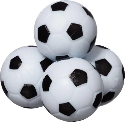 A pile of miniature soccer balls.