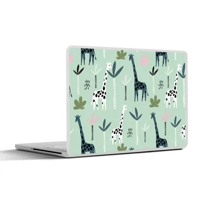 Produktbild von MuchoWow® Laptop Aufkleber Sticker Cover Giraffe - Baum - Grün 36.5x27.5 cm - Laptop-Sticker