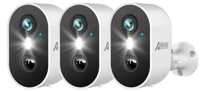 Produktbild von Überwachungskamera - Akku-WLAN 2er Set - 3MP 2K - 5200 mAh - Farbnachtsicht - Personenerkennung - Zwei-Wege-Audio - Weiß