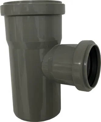 Produktbild von HT T-Stück Verbinder DN 110/50/90 87.5° Grau | Abwasser Kanalrohrsystem