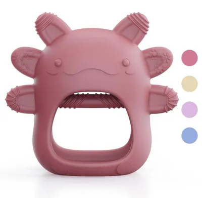 Produktbild von Beißring Baby Zahnungshilfe für 0-9 Monate BPA-frei Silikon Rosa