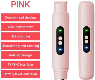 Produktbild von Elektrische Damen-Scheerapparate, 2-in-1 Bikinilijn-Trimmer mit doppelter Kopf