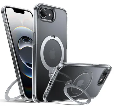 Zdjęcie produktu dla Torras Ostand Spin etui z obrotową podstawką iPhone’a 16e - przezroczyste