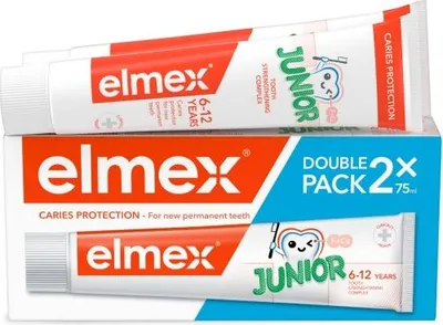 Immagine prodotto di Elmex Pasta do Zębów Junior 6+ 2 x 75 ml