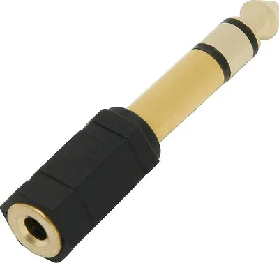Immagine prodotto di Adattatore jack maschio 6,3 mm - femmina 3,5 mm oro
