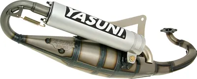 Immagine prodotto di Sistema di scarico Yasuni Scooter R con omologazione, alluminio compatibile con Peugeot Jet-Force C-Tech Speedfight 3 AC Vivacity 4 LC Kisbee Streetzone, Derbi Atlantis RS Ludix 2 Blaster