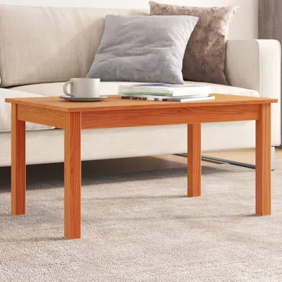 Zdjęcie produktu dla Maison Exclusive – stolik kawowy w kolorze brązowym 80 x 50 x 40 cm, lite drewno sosnowe