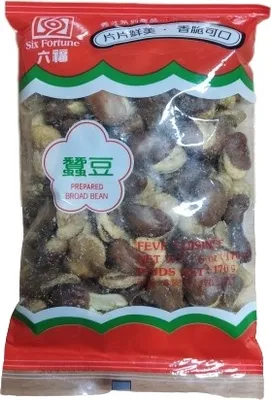A bag of roasted broad beans.