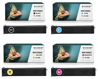 Obrázok produktu pre Kompatibilná tonerová kazeta Evoke pre tlačiarne HP W9150MC, W9151MC, W9152MC, W9153MC, 4x CMYK: čierna, azúrová, žltá, magenta, pre modely Color LaserJet Managed E78630z, E78635dn, s výtlačnosťou 101 000 strán, Obrázok generovaný UI