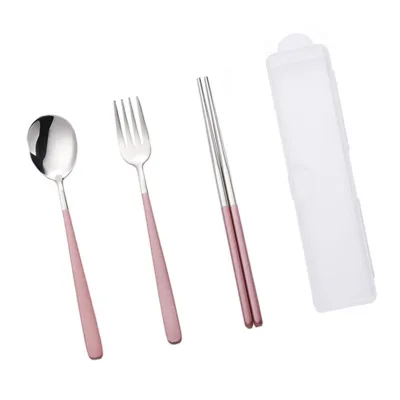 Produktbild von Edelstahl-Besteck-Set,Ta-Set,Besteck-Set,Edelstahl-Besteck,Reise-Besteck,Portable Ta