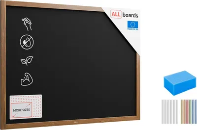 Immagine prodotto di Lavagna nera da gesso in cornice di legno 120x90 cm