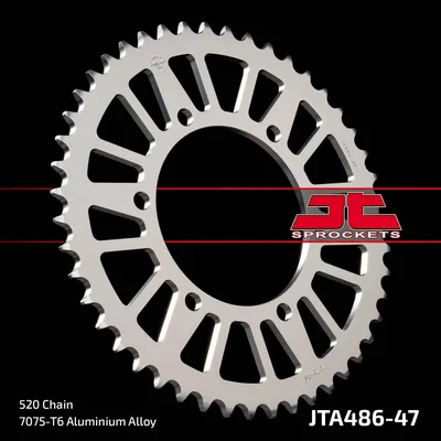 Produktbild von JTSPROCKETS Kettenrad JTA486.47 Hinten für YAMAHA MOTORCYCLES YZF-R Aluminium
