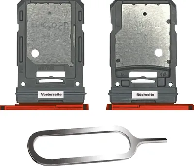 Produktbild von Samsung Galaxy S20 Fe 4G 5G Sim Karten Halter Tray Adapter Fach Stecker Slot + Nadel Single Red Rot