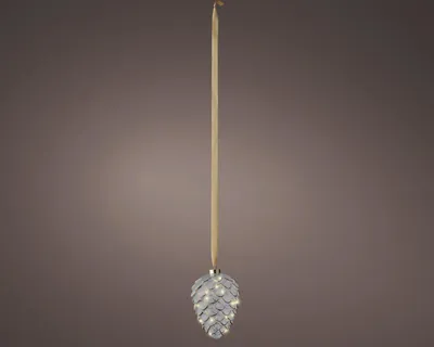 Productafbeelding van Dennenappel micro LED binnen dia. 15-H21 cm helder/warm wit Lumineo