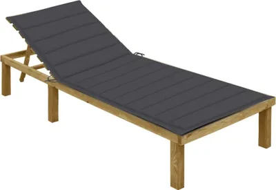 Produktbild von Sonnenliege mit Anthrazit Auflage Imprägniertes Kiefernholz