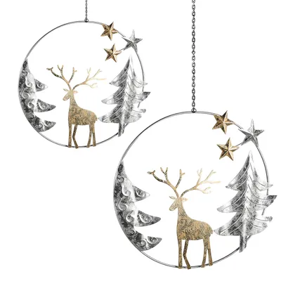 Productafbeelding van Casablanca, hangdecoratie, winterlandschap. Diameter: 60,5 cm. Artikelnummer: 74919