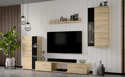 Produktbild von AX LIVING Hochwertige Wohnwand Formilo 240 cm – Modern & Sonoma Eiche