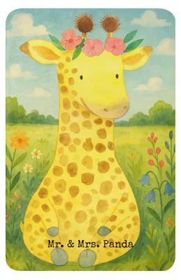 Produktbild von Mr. & Mrs. Panda Tagesdecke Giraffe Blumenkranz Design 100 x 150 cm - Weiß - Geschenk, Heimdecke, Freundin, Plaid, Schmusedecke, Kuscheldecke, Abenteurer, Selbstliebe