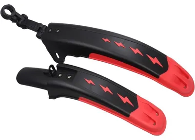 Produktbild von Fahrrad Schutzblech Set Vorne und Hinten 2 Teile Universal MTB Rennrad 24-29 Zoll Rot